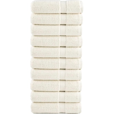 vidaXL Премиум кърпи за баня SOLUND 10 бр кремави 70x140 см 600 gsm (137478)