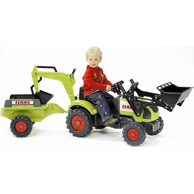 FALK Traktor CLAAS s vlekem bagrem a lžící