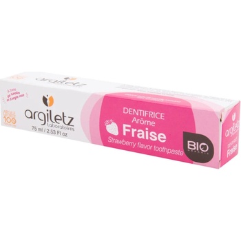 Argiletz Zubná pasta pre deti s bielym a ružovým ílom jahoda 75 ml
