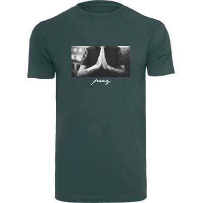 Mister Tee Тениска Pray Tee bottlegreen 5XLUB-MT157-02245 - Тъмносив, размер M