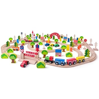 Image 1 of Woodyland Дървен влак с релси и аксесоари, МАКСИ - Woody