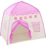 Pepita XL Палатка за игра 130x130x100cm - Флорална - розово-бежова (KF-PT13030)