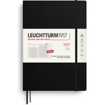Leuchtturm1917 monthly planner with notebook 2027 Composition (B5) - English, black, softcover, 16 months, 132 note pages dotted with table of contents - 400337 (400337)
