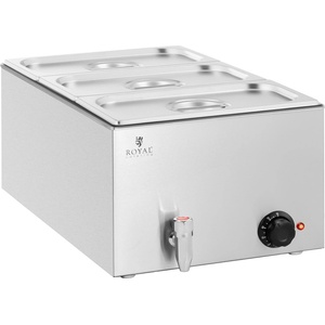 Royal Catering Бен мари - 600 W - 3 GN 1/3 - кран за източване RCBM_GN1/3 (RCBM_GN1/3)