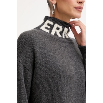 Ermanno Scervino Вълнена рокля Ermanno Scervino в сиво къса с уголемена кройка 57TQ026EO1 (57TQ026EO1)