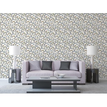 DIMEX ART s. r. o Луксозна флизелинова тапета сини цветя с птици