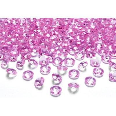 Dekorační akrylové diamanty 100 ks růžové