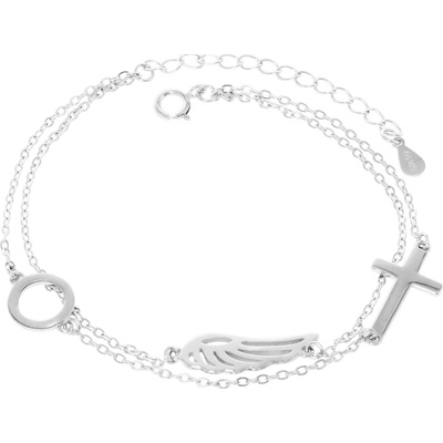 AGATO Dvojitý stříbrný náramek AGB748/21