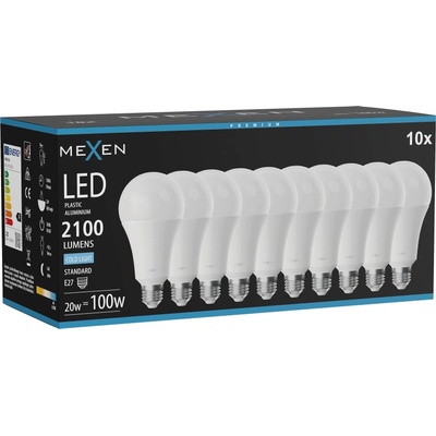 Mexen Nova 10x LED крушка E27, A70, 20W, Студена - 6500K, 2100 lm - L100-E27-2065-01x10 (L100-E27-2065-01x10)