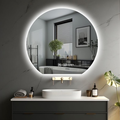 IREDA Koupelnové zrcadlo s LED osvětlením 50 cm 95791 – Zboží Dáma