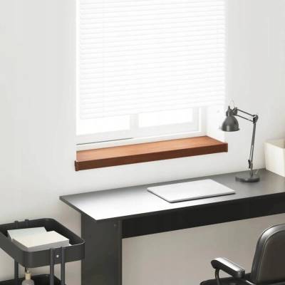 VidaXL Parapet okenní Hnědá dřevotříska 100 x 25 x 4,5 cm PVC