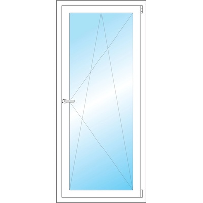 OKNA HNED Plastové okno 68x154 cm (680x1540 mm) bílé otevíravé a sklopné pravé
