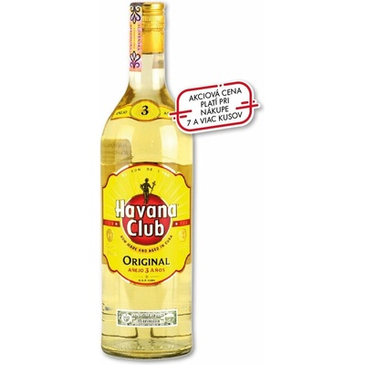 Havana Club Añejo 37,5% 3y 1 l (čistá fľaša)