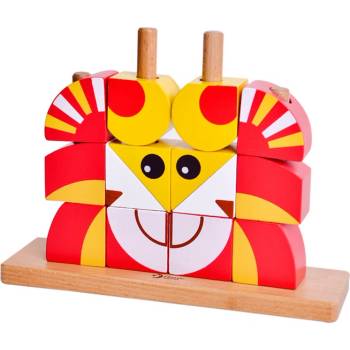 Classic World Дървен пъзел - кубчета Лъвче (5106)