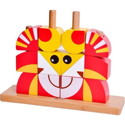 Classic World Дървен пъзел - кубчета Лъвче (5106)