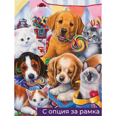 Диамантен Гоблен "Сладкиши" - 30 x 40 см, Кръгли мъниста