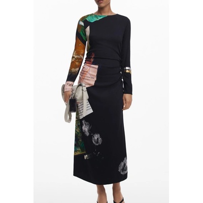 Desigual Дълга рокля за жени desigual, Размер xs, Цвят Черен (25wwvw08_ne2000)