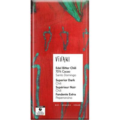 Vivani Bio hořká s chilli 70% 80 g