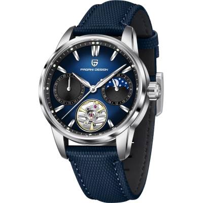 Pagani Design Мъжки часовник Pagani Design Trouvaille, Механичен, Син (PD-YS021-BLUE-BLUE)