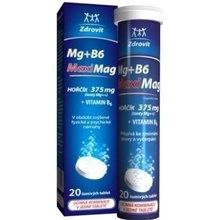 Zdrovit MaxiMag Hořčík 375 mg + B6 20 šumivých tablet