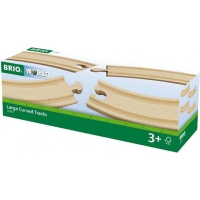 Brio 33342 Dlouhé zahnuté koleje 170 mm 4 ks
