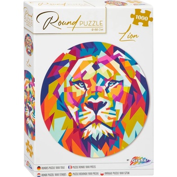 Image 1 of Grafix Кръгъл пъзел Grafix от 1000 части - Лъв (400053)