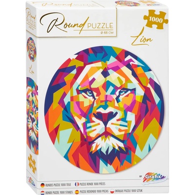 Grafix Кръгъл пъзел Grafix от 1000 части - Лъв (400053)