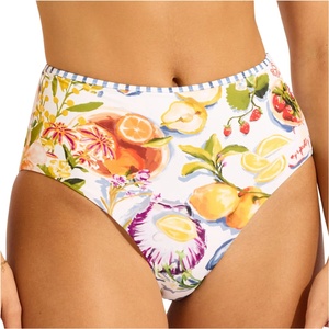 Seafolly Дамско бикини долнище Seafolly Women's Coastline High Waisted Pant Bikini bottom - White - размер 38 (EU) (150-5722-0214)