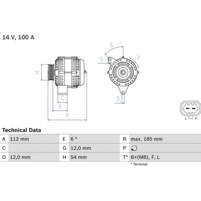 generátor BOSCH 0 986 083 450 0 986 083 450