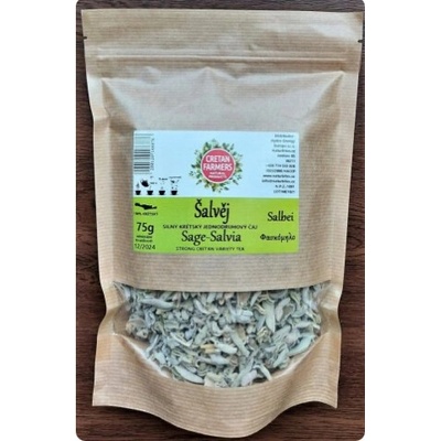 CRETAN FARMERS Silný krétsky jednodruhový čaj Šalvia 75 g