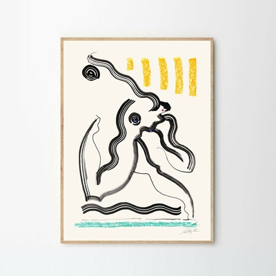 Moikka Plagát Blue Lady by Stine Belden Røed 100x140cm