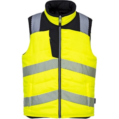 Portwest vesta PW374 Hi-Vis oboustranná zateplená reflexní žltá/čierna