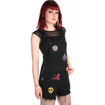 KILLSTAR дамски къси панталони KILLSTAR - Oracle Denim Overall - Черен - KSRA004982