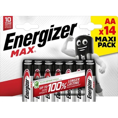 Energizer МАКС ПАКЕТ 14 бр. АЛКАЛНИ БАТЕРИИ enr max alk aa chp14 energizer (e303331300)