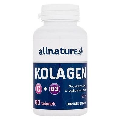 Allnature Kolagen + Vitamín C a B3 hovězí kolagen s vitamínem C a B3 60 toboliek