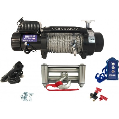 Elektrický naviják 6,8t 24V ocelové lano 30m HUSARWINCH BST S 15000