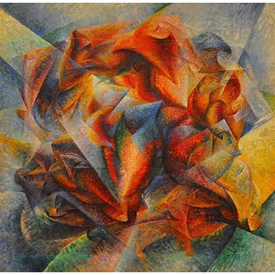 Grafika Boccioni : Dinamismo di un ciclista è un dipinto 1913 1000 dílků
