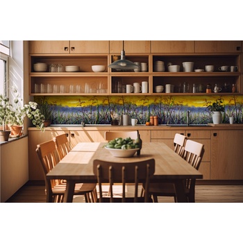 DIMEX ART s. r. o Фототапет за кухня - дънкова картина с ливадна трева 420 x 60 см