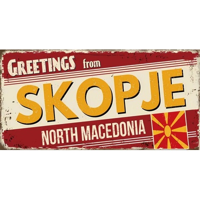 Ceduľa značka Skopje - North Macedonia
