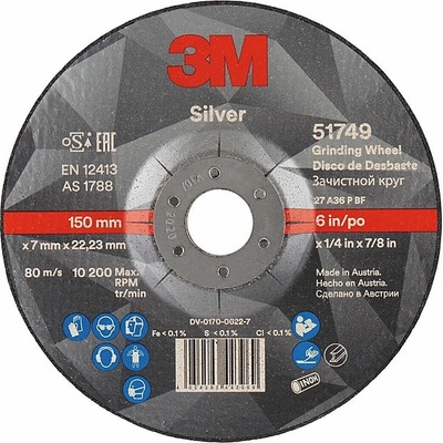 3M Silver Brúsny kotúč T27 150 x 7 x 22,23 mm 51749