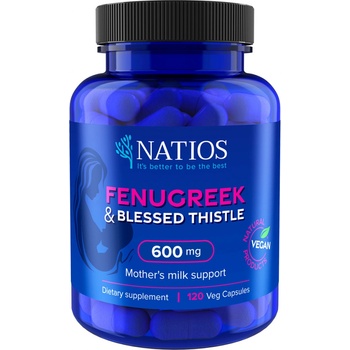 Natios Fenugreek & Blessed Thistle Senovka & Benedikt 600 mg 120 veg. kapsúl