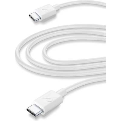 Cellularline Кабел Cellularline - 6661, USB-C/USB-C, 3 m, бял (6661)