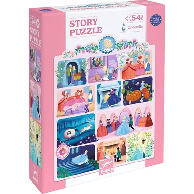 DJECO Детски пъзел Djeco Story Puzzle - Пепеляшка, 54 части (DJ07053)