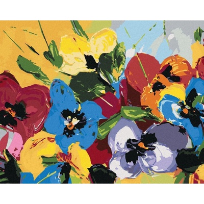 Zuty Malování Podle Čísel Mi x Barevných Květin 80 x 100 Cm Plátno 8596530106586