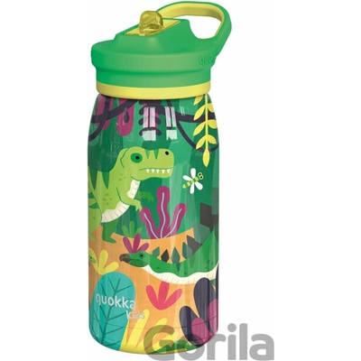 Quokka Nerezová termofľaša s náustkom Pop Kids Dinosaurus Jungle 445 ml