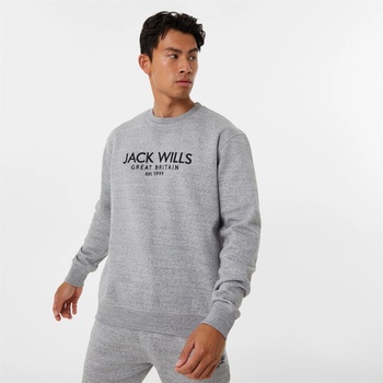 Jack Wills Блуза Jack Wills Belvue Logo Sweatshirt - Grey Marl