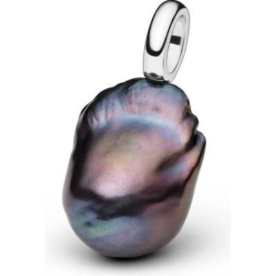 ANNA PERLY Luxusní přívěsek s extra velkou multicolor perlou Kasumi ve stříbře