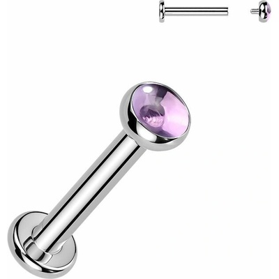 MARRE Piercing do brady abreta Ametyst TITAN (1,2 x 6 mm) TIT1703-1206