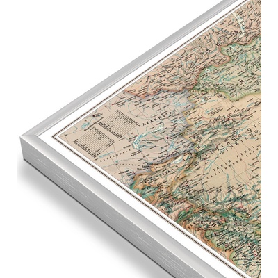 National Geographic Čína - nástěnná mapa Executive 77 x 61 cm Varianta: mapa v hliníkovém rámu, Provedení: stříbrný rám