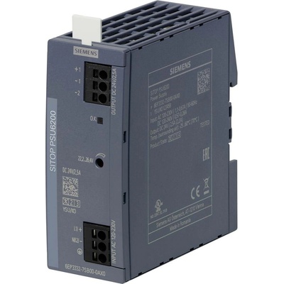 Siemens 6EP3332-7SB00-0AX0 sieťový adaptér / napájanie, 24 V, 2.5 A, 60 W, výstupy 1 x